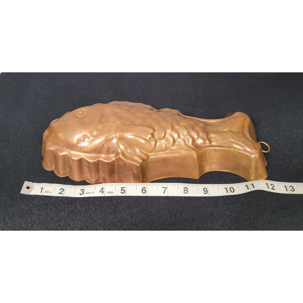 Vintage 1970s Bluebird Canadian-made Copper Fish Mold or Wall Hanging Decor